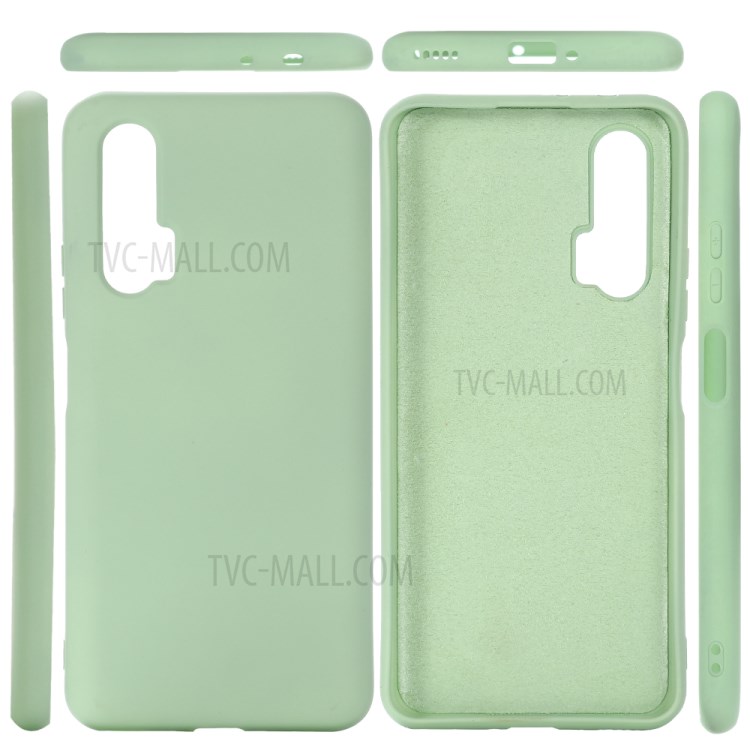 Shockproof Liquid Silicone Phone Case for Huawei nova 6 4G Version - Green-5