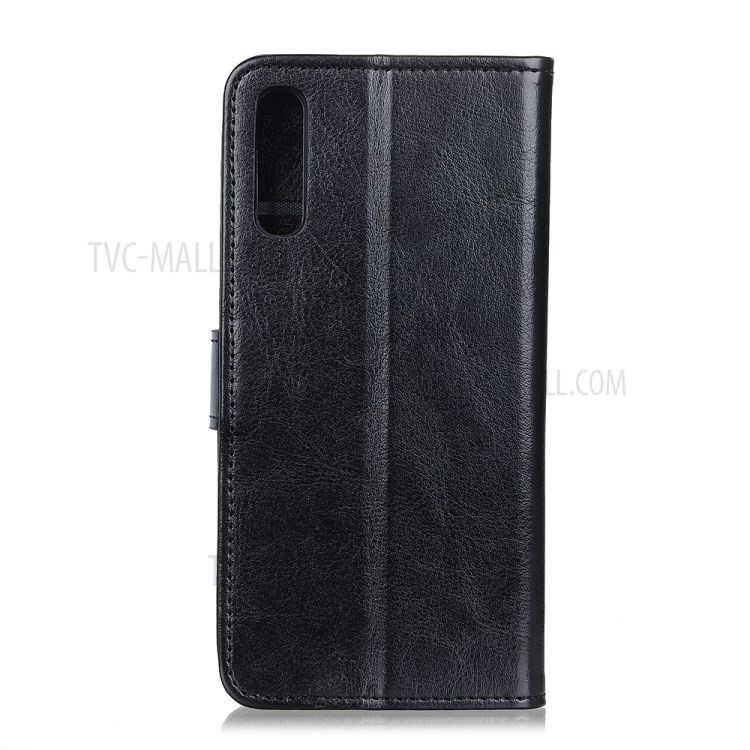 Crazy Horse Leather Wallet Case for Huawei Enjoy 10 / Y7 (2020) - Black-9