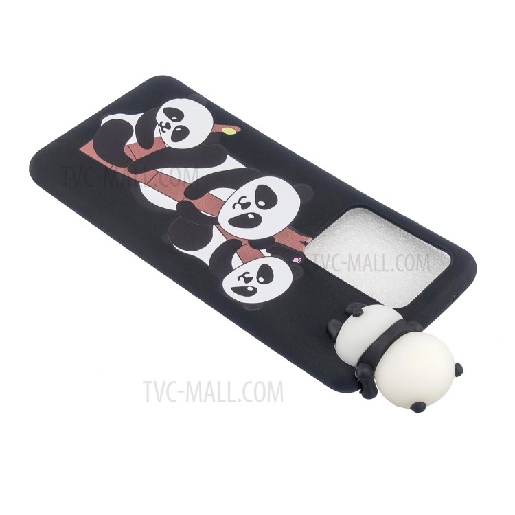 3D Doll Decor Soft TPU Phone Cover Protection Casing for Huawei P40 Pro - Three Pandas-5