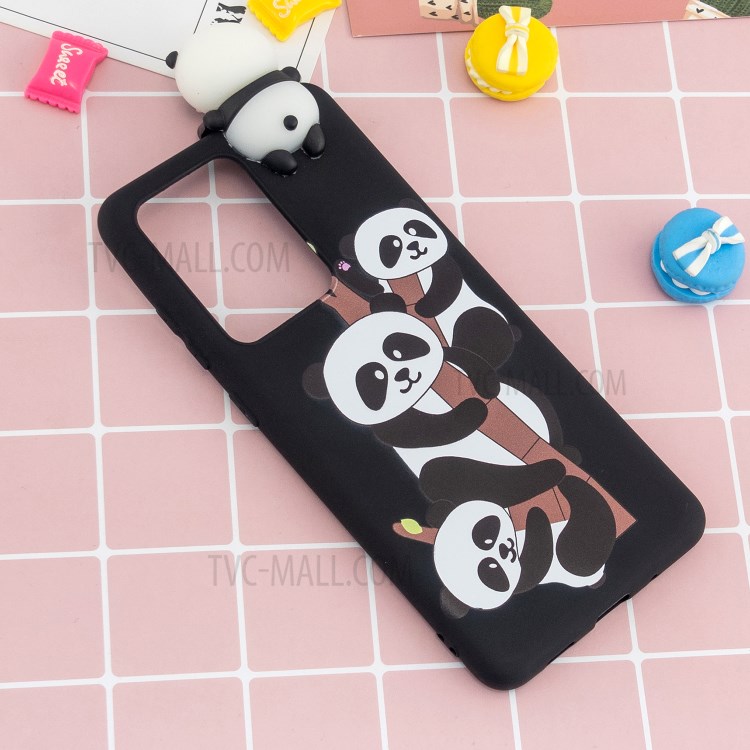 3D Doll Decor Soft TPU Phone Cover Protection Casing for Huawei P40 Pro - Three Pandas-6