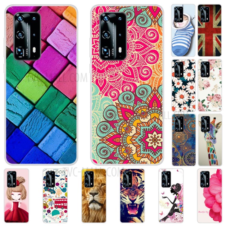 Pattern Printing TPU Phone Case for Huawei P40 Pro - Rose Flower-2