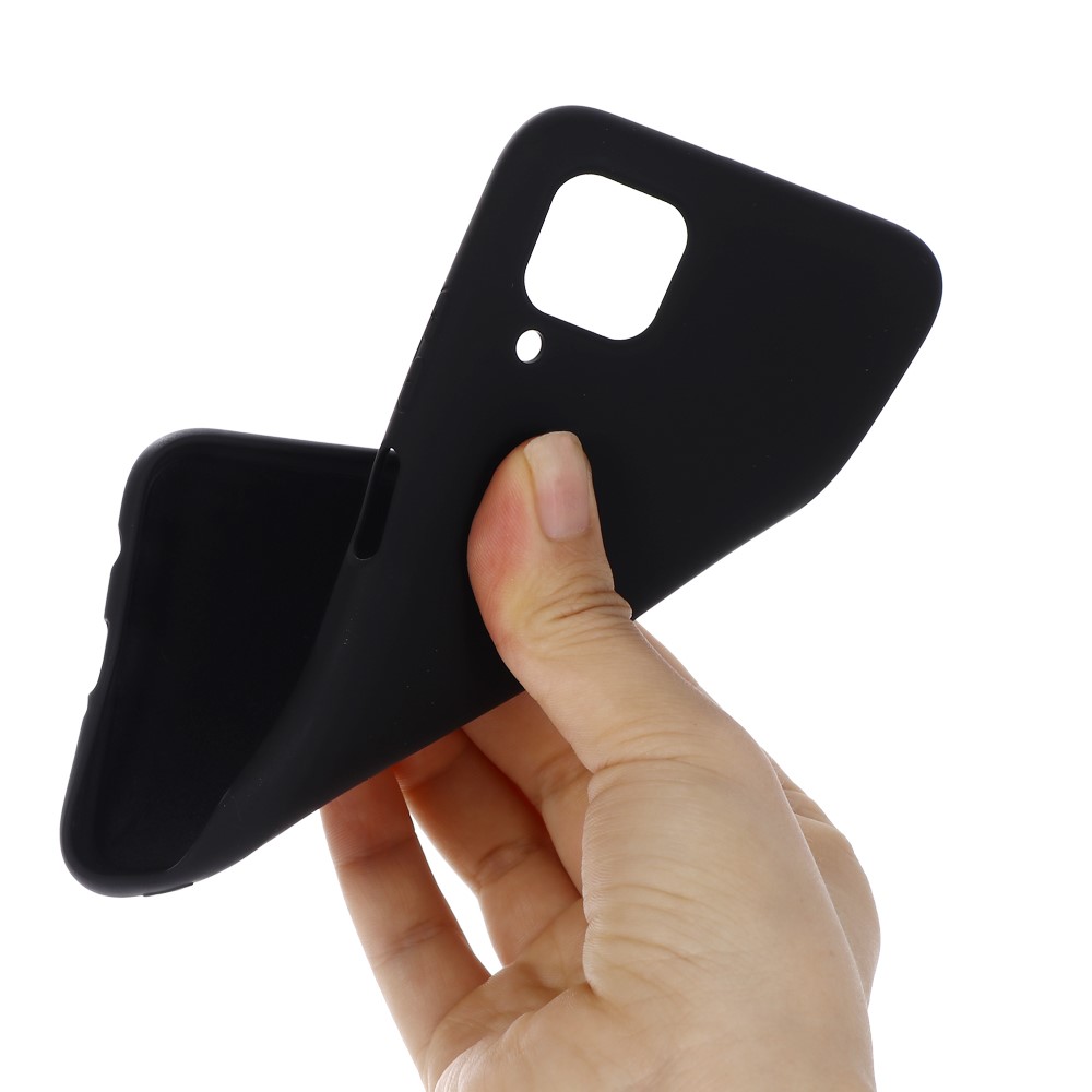 Liquid Silicone Stylish Case for Huawei P40 lite - Black-3