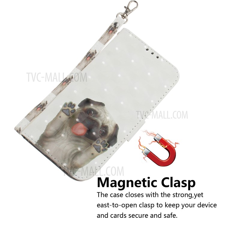 Light Spot Decor Pattern Printing Leather Phone Case Cover for Huawei P40 Pro - Dog-4