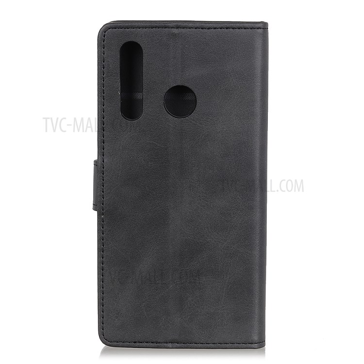 Matte Skin Leather Stand Cover with Wallet Phone Cover for Huawei P40 lite E - Black-3