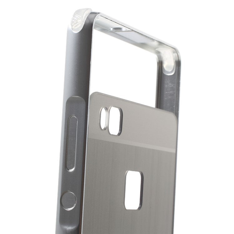 Aluminum Alloy Frame + Brushed Acrylic Back Case for Huawei P9 Lite - Silver-7