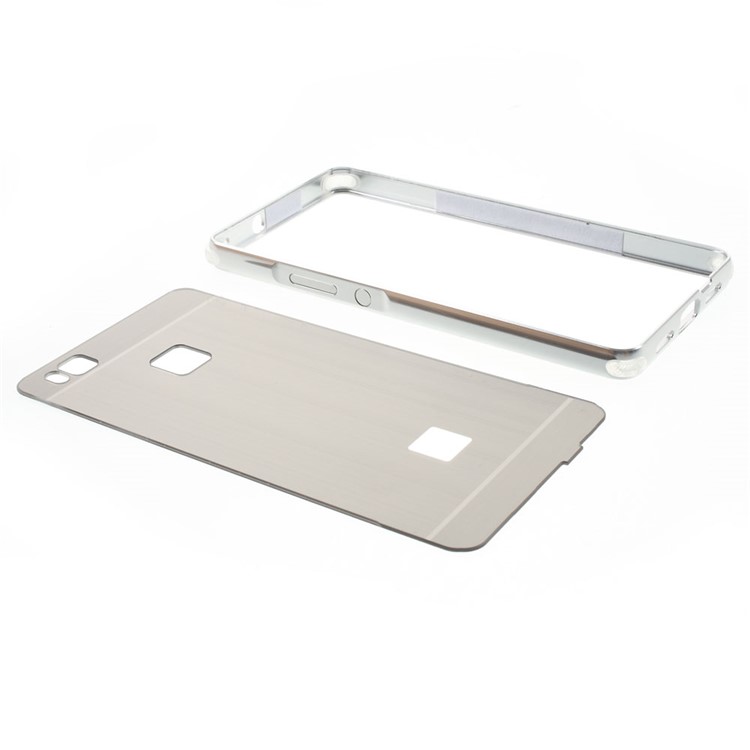 Aluminum Alloy Frame + Brushed Acrylic Back Case for Huawei P9 Lite - Silver-8