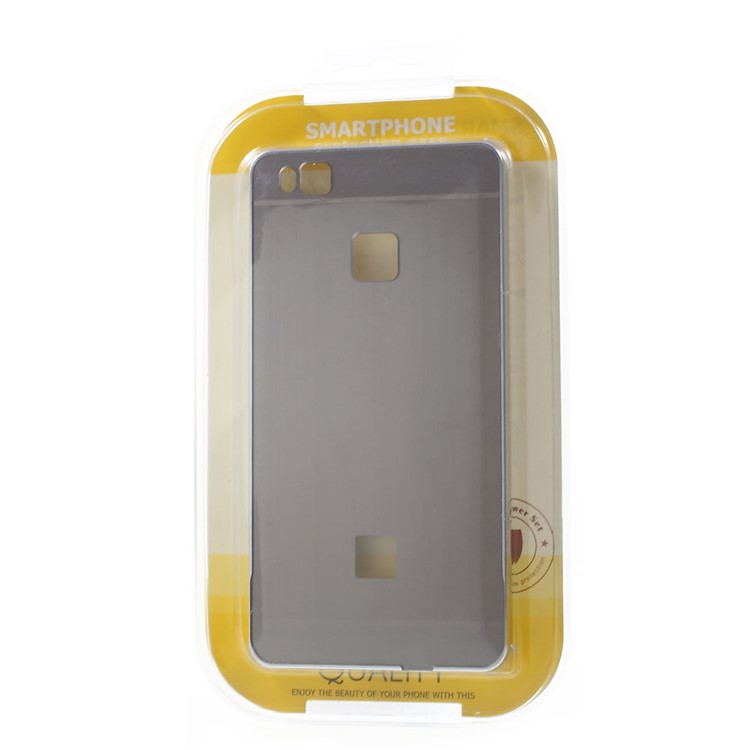 Aluminum Alloy Frame + Brushed Acrylic Back Case for Huawei P9 Lite - Silver-9