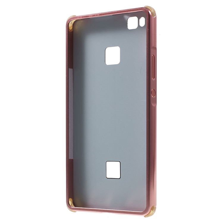 Aluminum Alloy Frame + Brushed Acrylic Back Cover for Huawei P9 Lite - Rose Gold-3