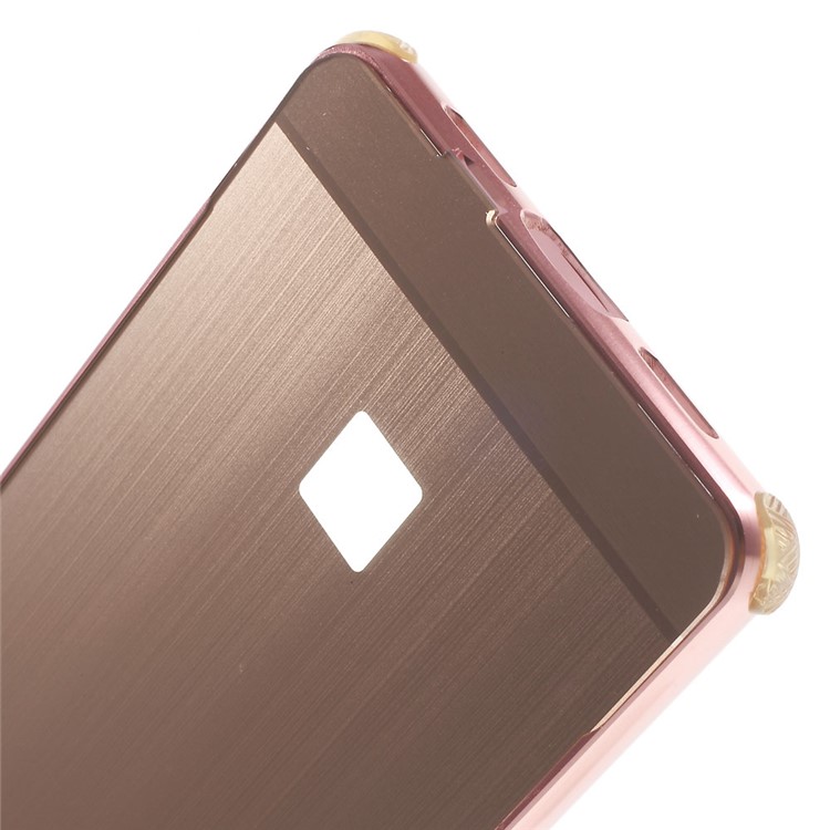 Aluminum Alloy Frame + Brushed Acrylic Back Cover for Huawei P9 Lite - Rose Gold-5