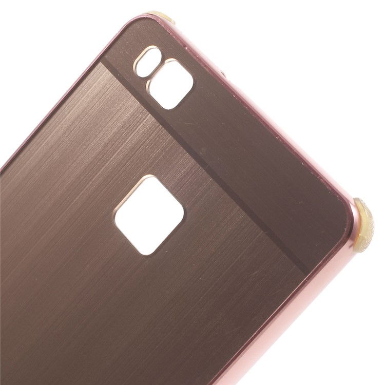 Aluminum Alloy Frame + Brushed Acrylic Back Cover for Huawei P9 Lite - Rose Gold-6