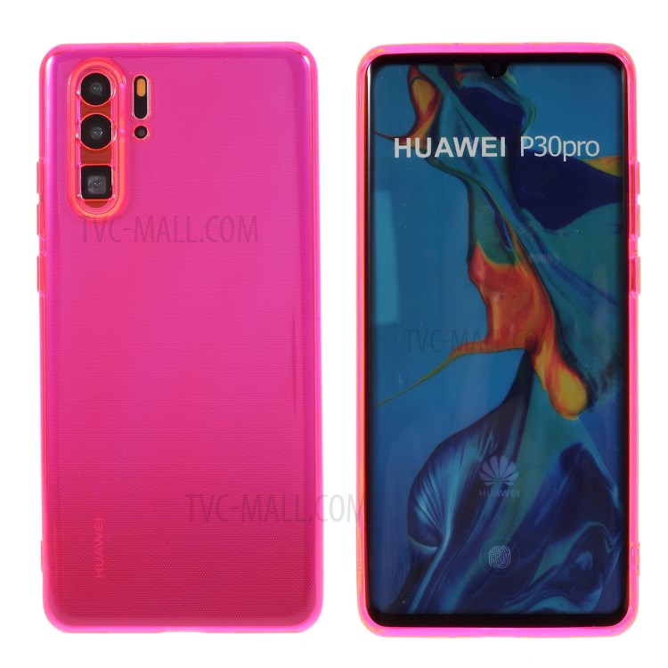 Iridescent TPU Phone Soft Protective Case Shell for Huawei P30 Pro - Rose-1