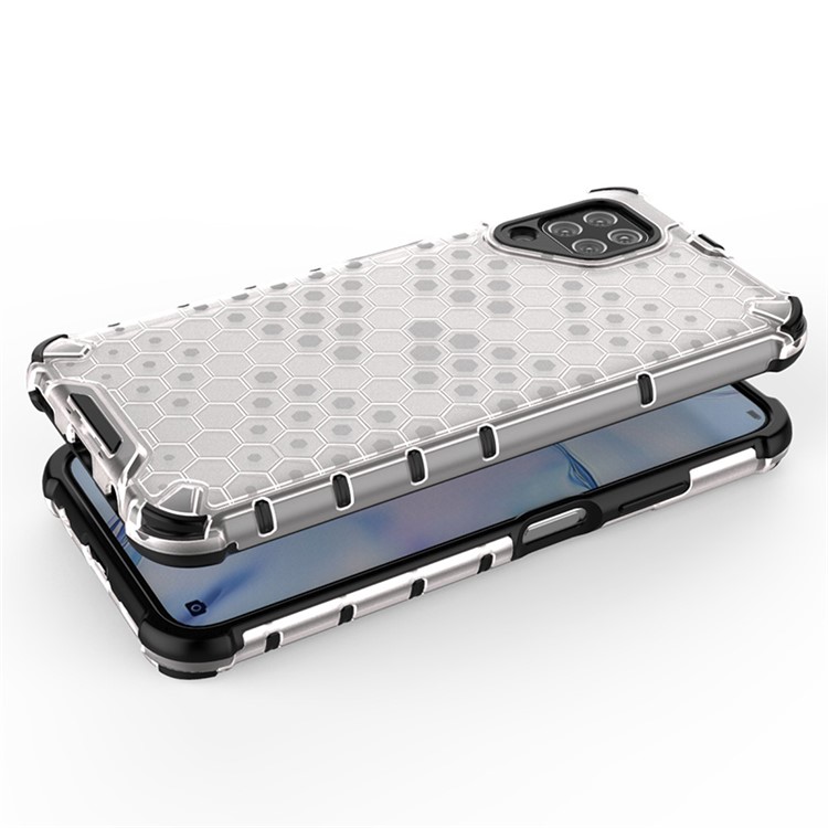 Case Combinado TPU + PC a Prueba de Choque de Panal de Abeja Para Huawei P40 Lite/nova 7i/nova 6 SE - Blanco