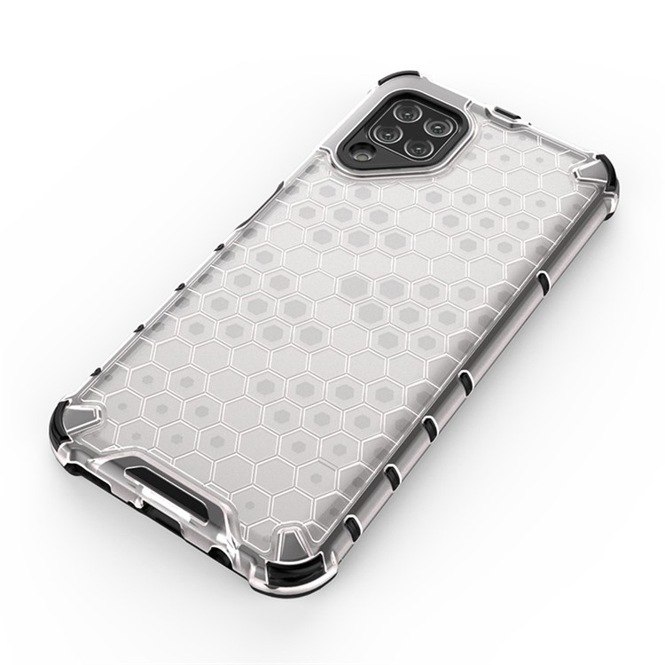 Honeycomb Pattern Shock-proof TPU + PC Combo Case for Huawei P40 lite/Nova 7i/nova 6 SE - White-4