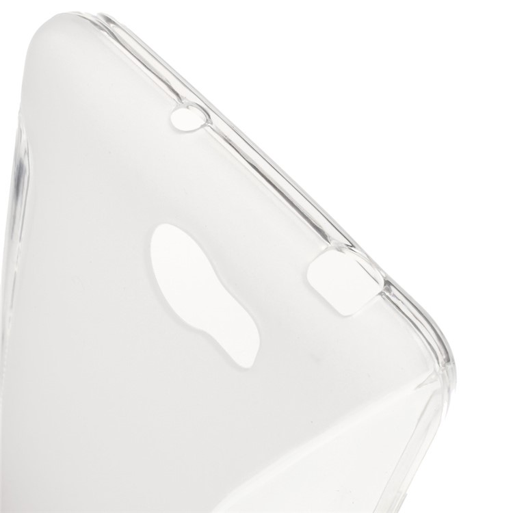 S Shape TPU Case Cover for Huawei Y5 II / Y5II - Transparent-2