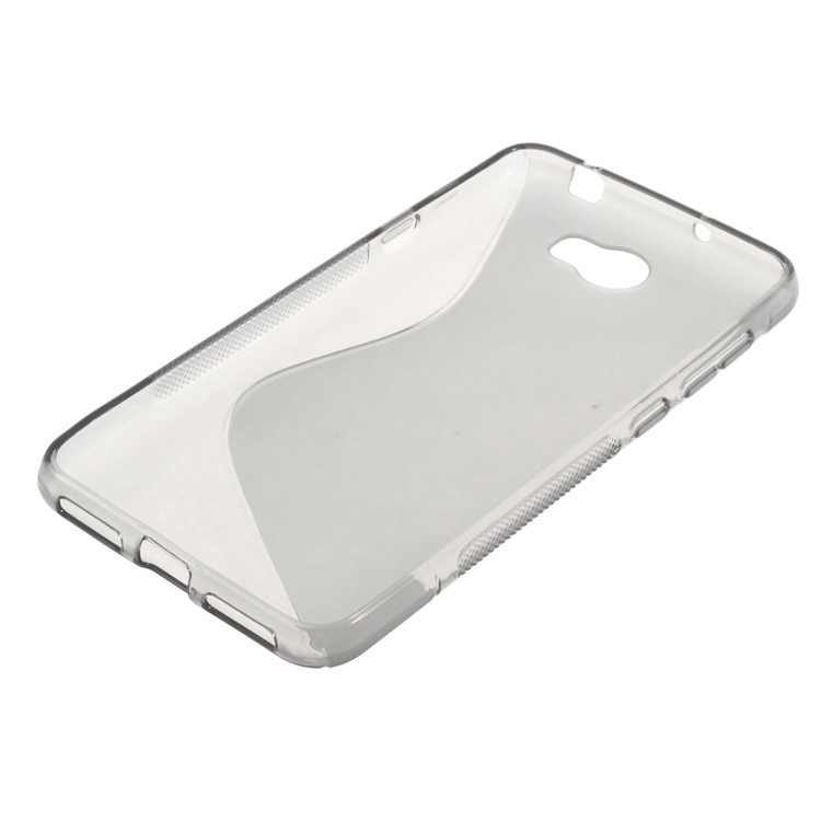S Shape TPU Cover Case for Huawei Y5II / Y5 II - Grey-2