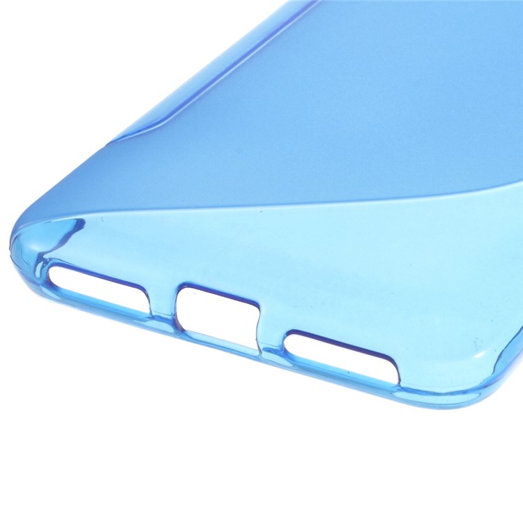 S Shape TPU Back Case for Huawei Y5II / Y5 II - Blue-4