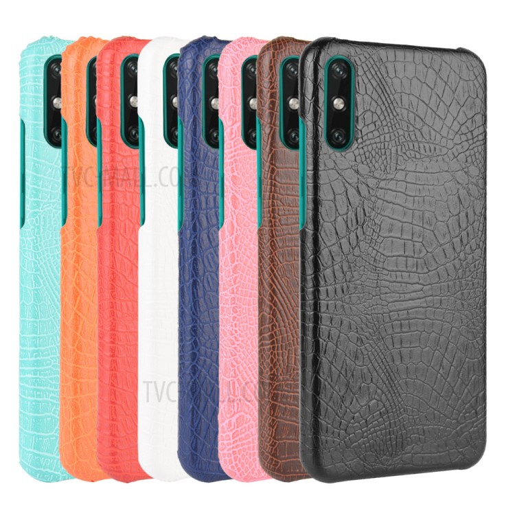 Crocodile Texture PU Leather Coated Plastic Cell Phone Cover for Huawei Enjoy 10e - Black-6