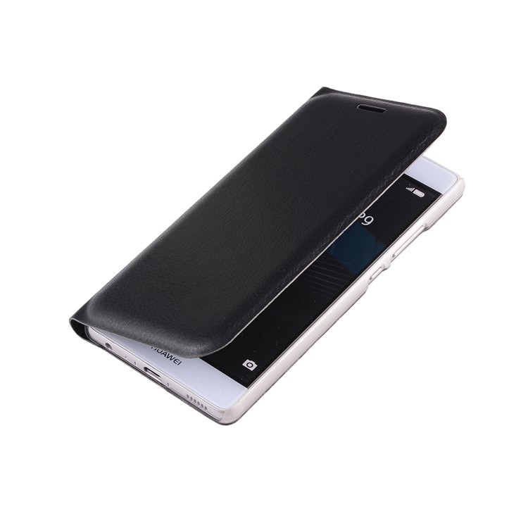 PU Leather Flip Case with Card Slot for Huawei P9 - Black-5