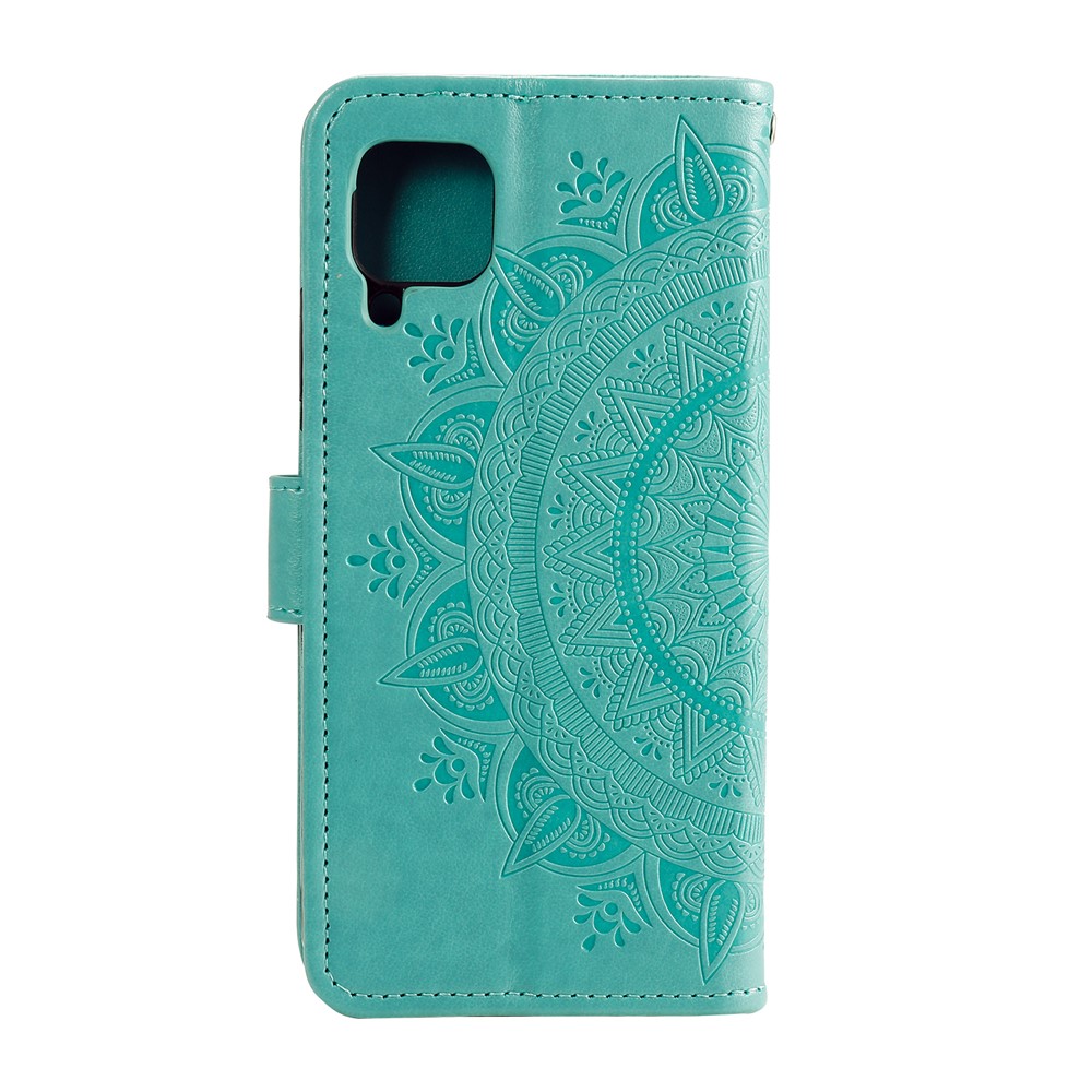 Imprint Flower Leather Special Cover for Huawei P40 lite/nova 7i/nova 6 SE - Green-3