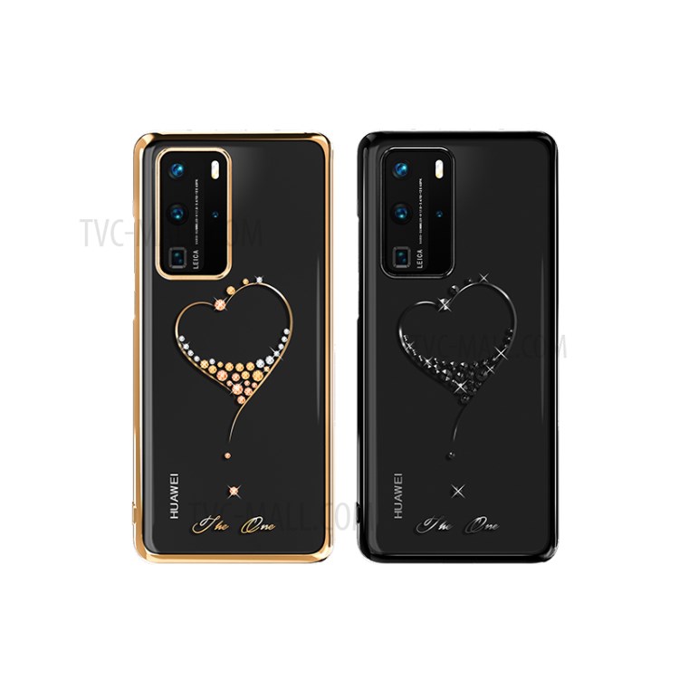 KINGXBAR Swarovski Diamond Hard PC Case for Huawei P40 Pro - Gold-2