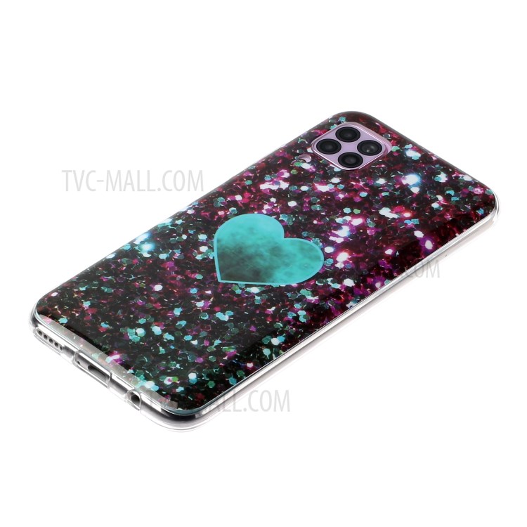 Marble Pattern IMD TPU Phone Case for Huawei P40 Lite / Nova 7i / Nova 6 SE - Heart-3