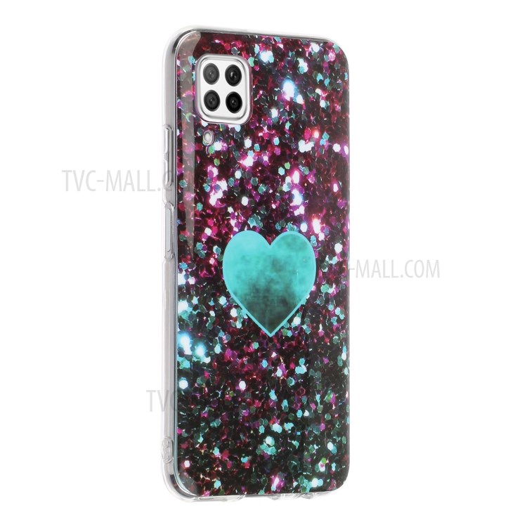 Marble Pattern IMD TPU Phone Case for Huawei P40 Lite / Nova 7i / Nova 6 SE - Heart-4