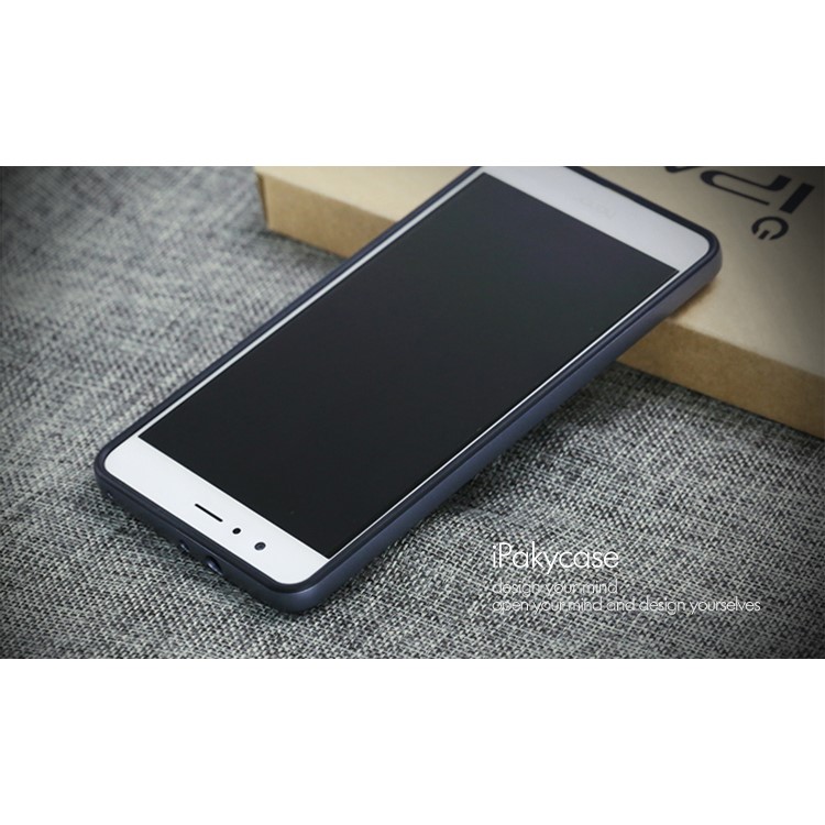 IPAKY PC Frame + TPU Back Hybrid Phone Case for Huawei Honor V8 - Grey-5