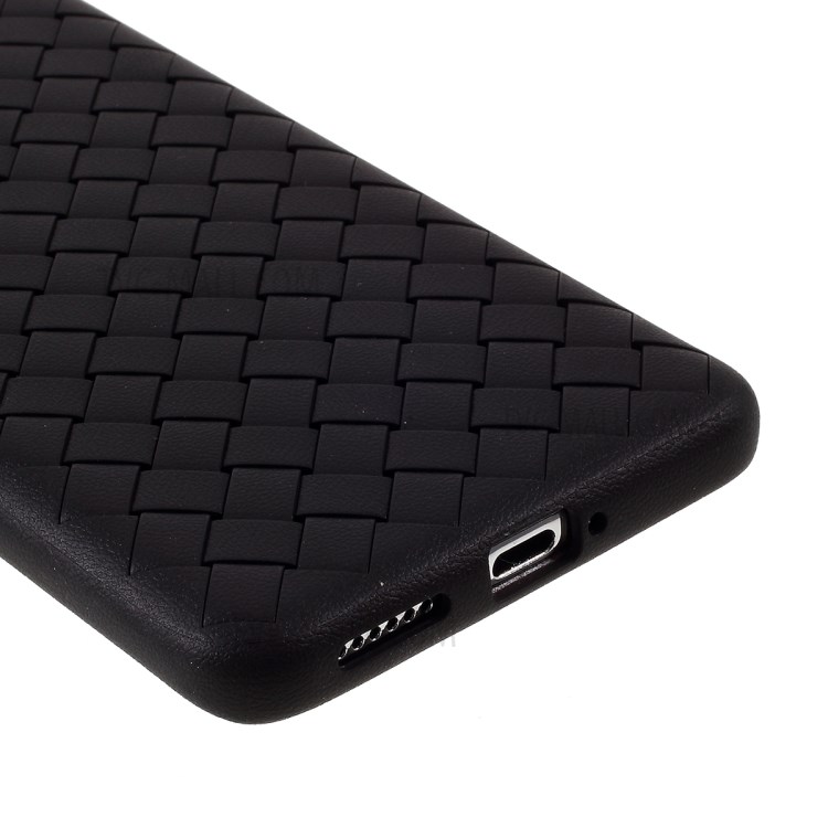 Woven Texture Soft TPU Back Phone Case for Huawei P40 Pro - Black-6