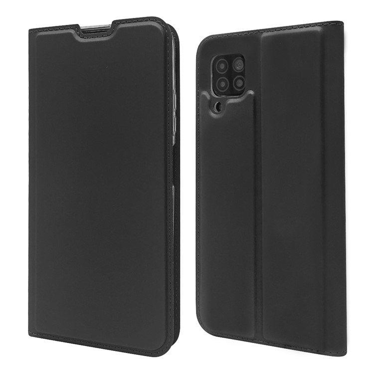 Soporte de Adsorción Magnética Case de Tarjetas de Cuero Para Huawei P40 Lite/nova 7i/nova 6 SE - Negro