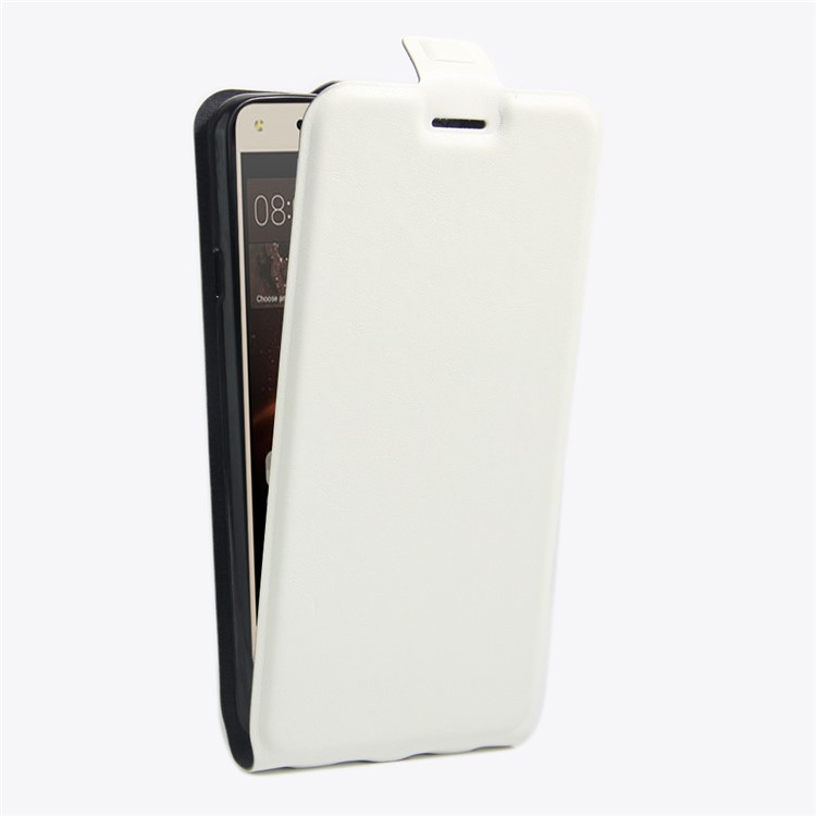 Crazy Horse Vertical Leather Card Holder Cover for Huawei Y5II / Y5 II - White-3