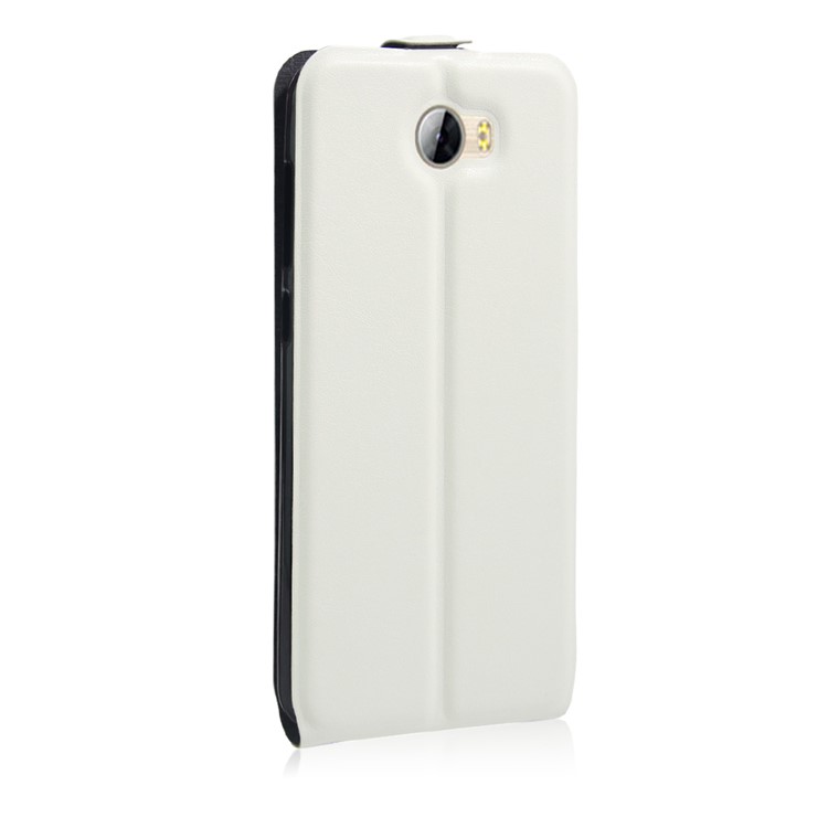 Crazy Horse Vertical Leather Card Holder Cover for Huawei Y5II / Y5 II - White-5