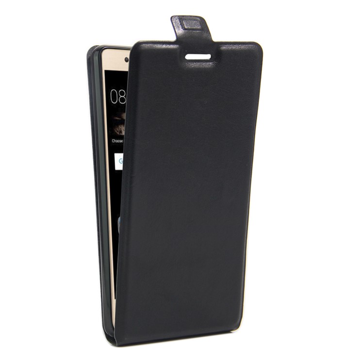 Crazy Horse Vertical Flip Leather Case for Huawei P9 Lite/G9 Lite with Card Slot - Black-3