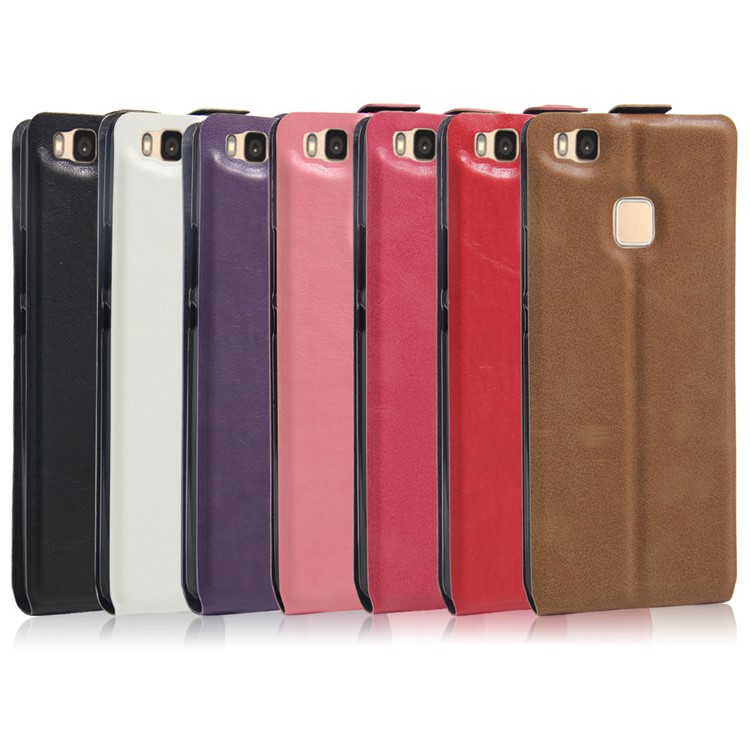 Crazy Horse Vertical Flip Leather Case for Huawei P9 Lite/G9 Lite with Card Slot - Black-6