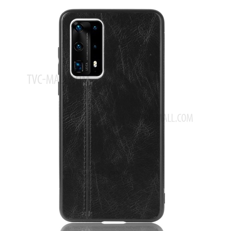 Leather Coated PC + TPU Hybrid Phone Case for Huawei P40 Pro+/P40 Pro Plus - Black-4
