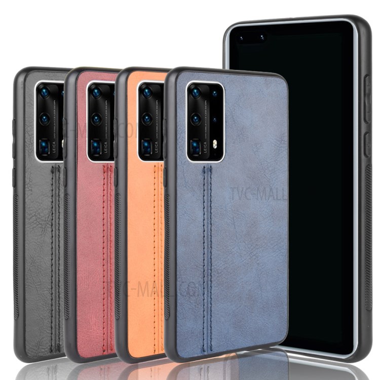 Leather Coated PC + TPU Hybrid Phone Case for Huawei P40 Pro+/P40 Pro Plus - Black-8