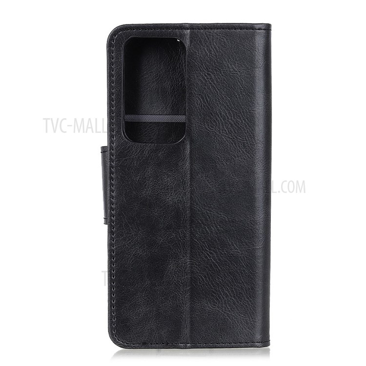 Crazy Horse Leather Wallet Case for Huawei P40 Pro Plus - Black-2