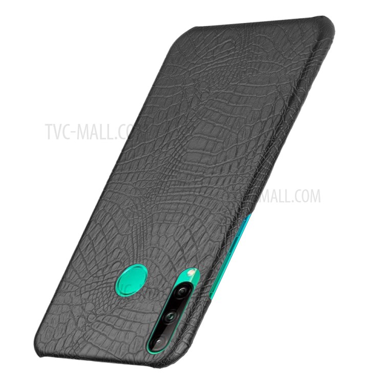 Crocodile Surface Design PU Leather Coated PC Cover for Huawei P40 lite E/Y7p - Black-3