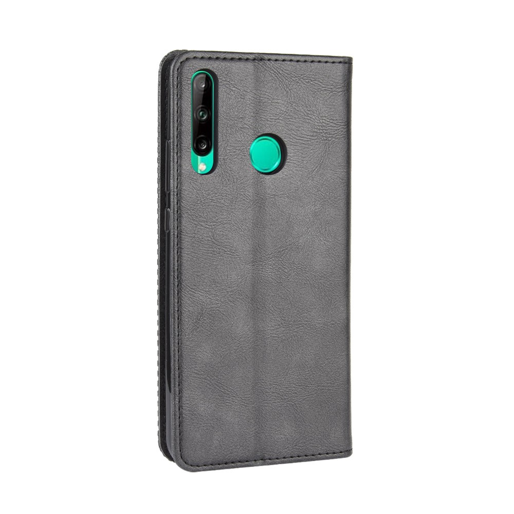 Magnetic Retro Surface Leather with Wallet Shell for Huawei P40 lite E/Y7p - Black-8