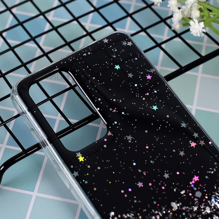 Glitter Sequins Inlaid Style TPU Shell Cover Casing for Huawei P40 - Black-2