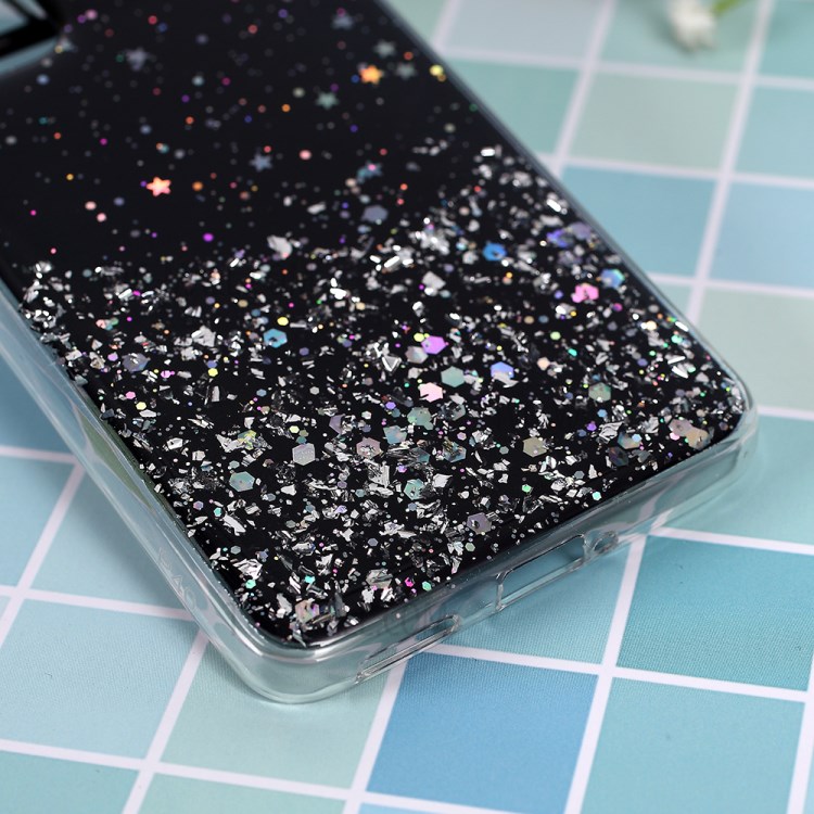 Glitter Sequins Inlaid Style TPU Shell Cover Casing for Huawei P40 - Black-3