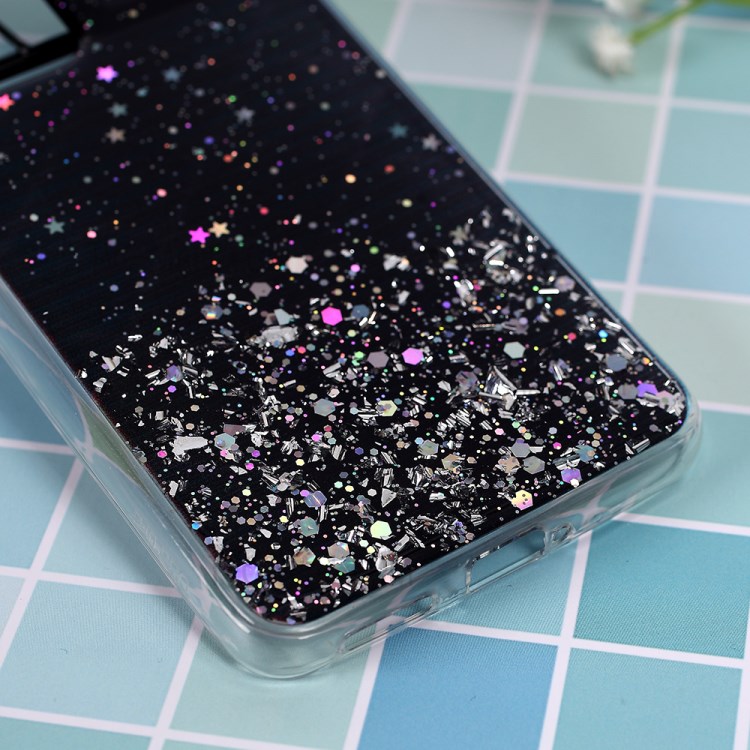 Glitter Sequins Inlaid Style TPU Cover Casing for Huawei P40 Pro - Black-3