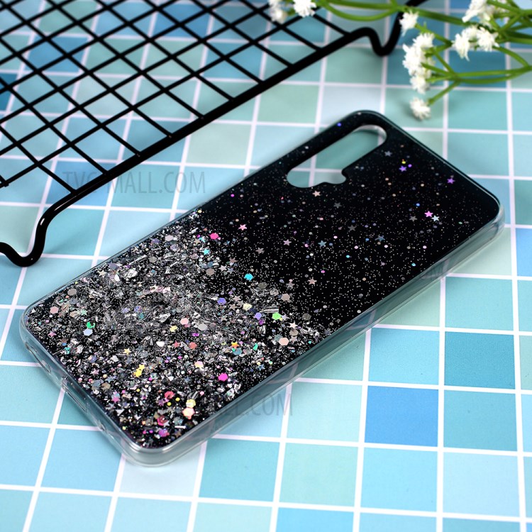 Glitter Sequins Inlaid Style TPU Shell Cover Casing for Huawei Honor 20/Nova 5T - Black-5