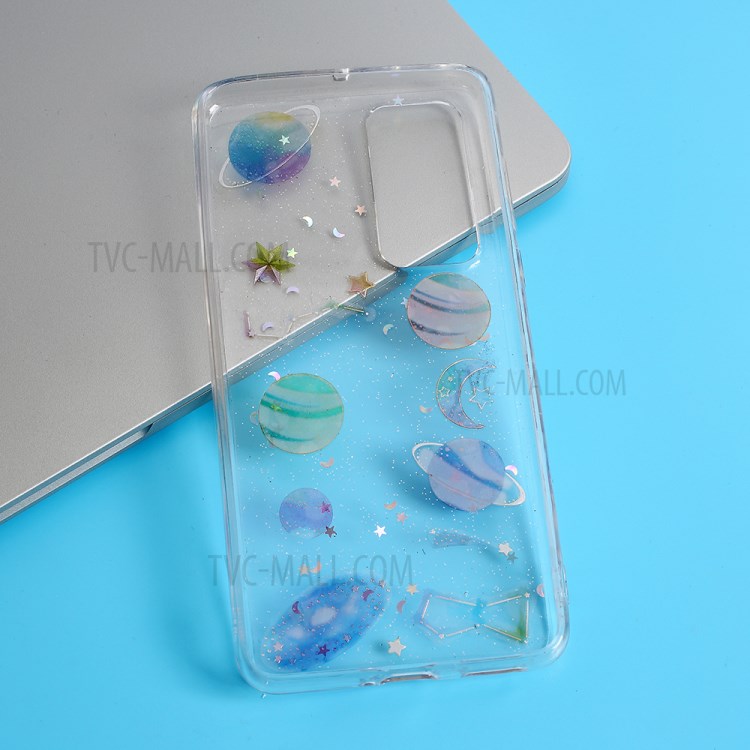 Star Planet Epoxy Soft TPU Protection Case for Huawei P40 - Transparent-4