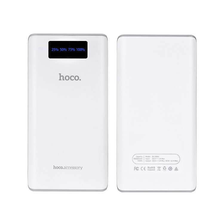 HOCO B3 20000mAh Portable Power Bank Dual USB Digital Display with Flashlight-1
