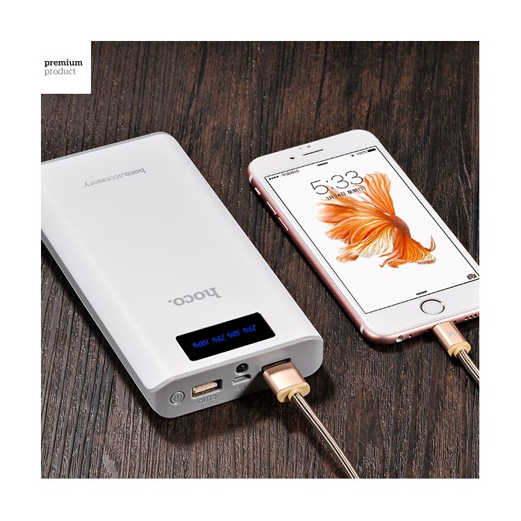 HOCO B3 20000mAh Portable Power Bank Dual USB Digital Display with Flashlight-10
