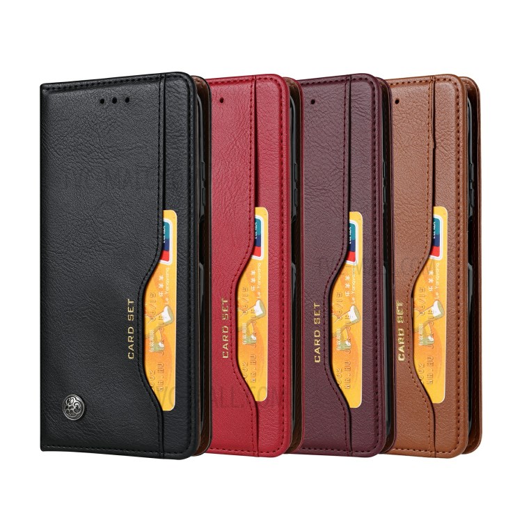 Auto-absorbed PU Leather Wallet Case for Huawei P40 Pro - Brown-8