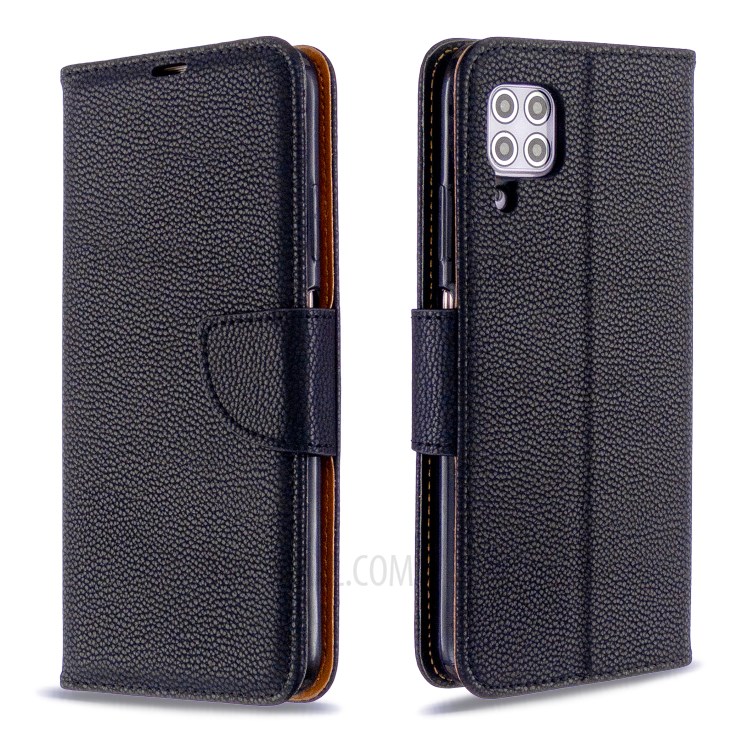 Litchi Skin Wallet Leather Stand Case for Huawei P40 Lite / Nova 7i / Nova 6 SE - Black-9