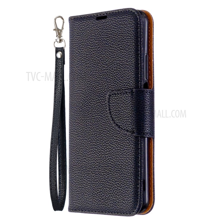 Litchi Skin Wallet Leather Stand Case for Huawei Honor 20s (Global Edition) - Black-2