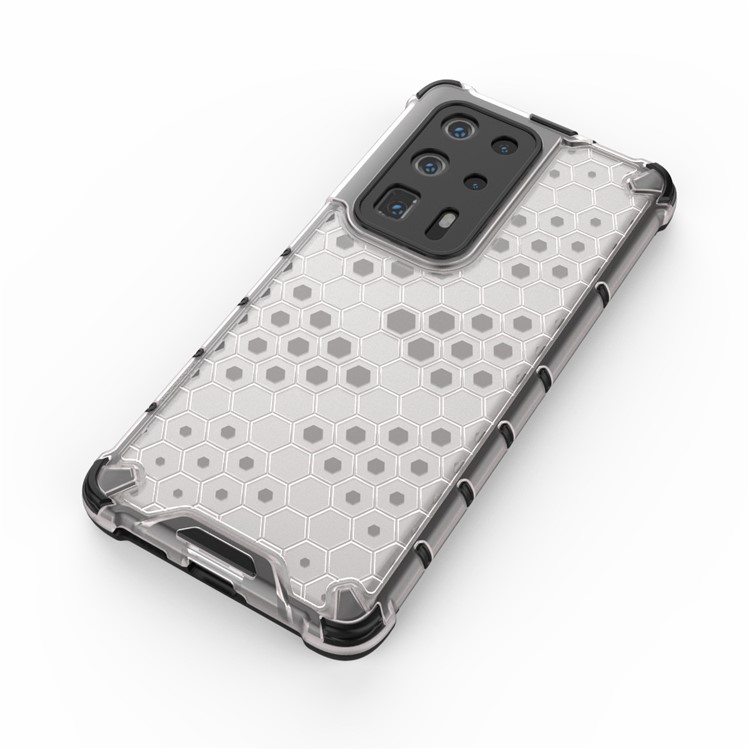 Case Hybride TPU + PC à L'épreuve Des Chocs en Nid D'abeille Pour Huawei P40 Pro Plus - Blanche