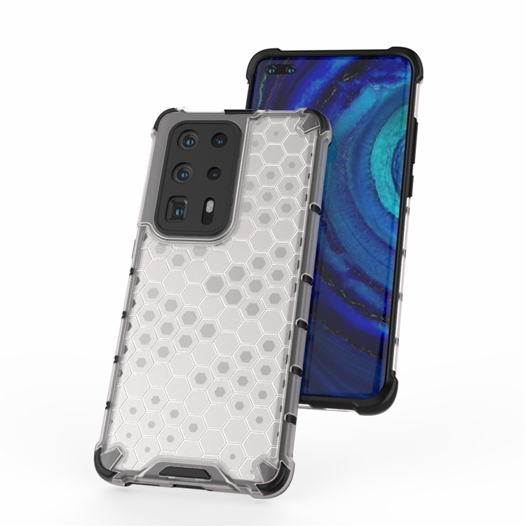 Case Híbrido TPU + PC a Prueba de Choque de Panal de Panal Para Huawei P40 Pro Plus - Blanco